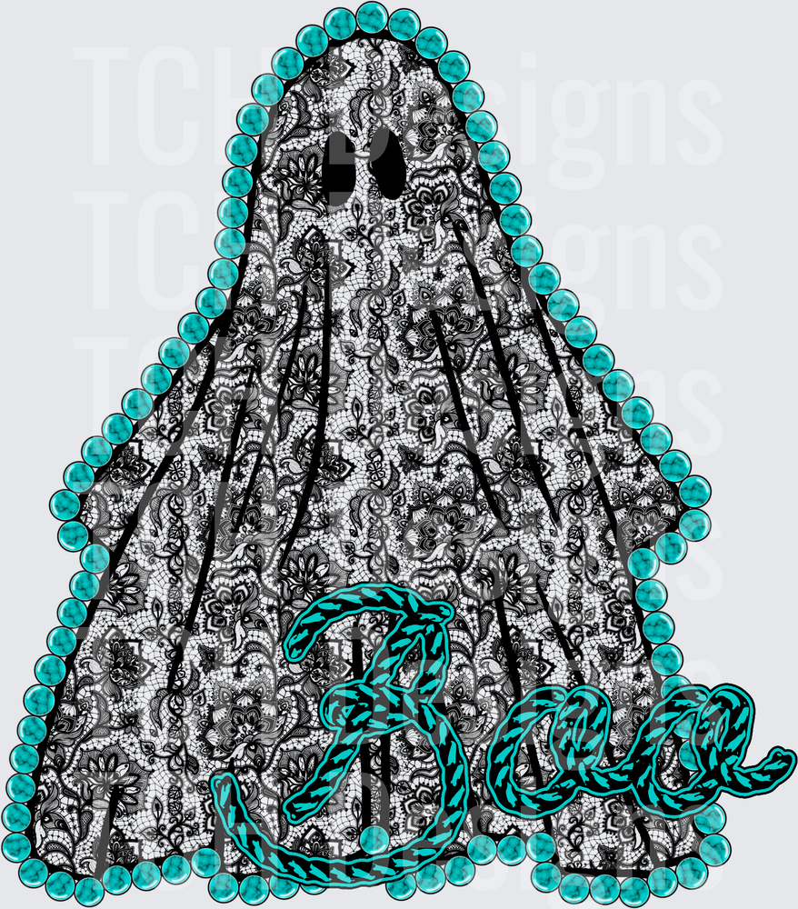 Turquoise And Lace Ghost