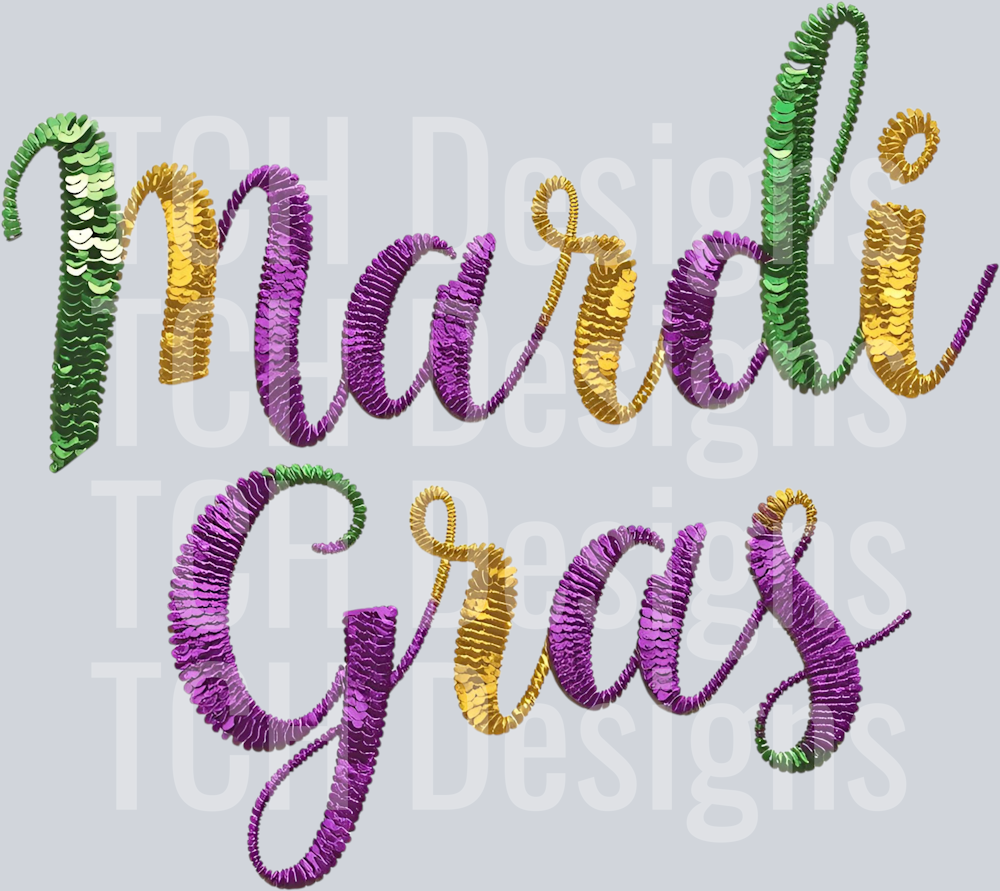 MARDI GRAS FAUX SEQUINS