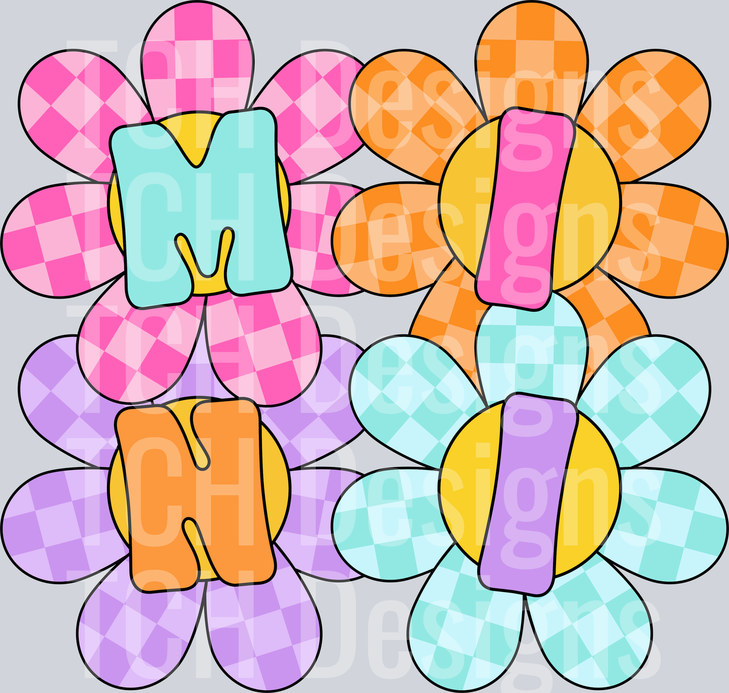 mini-checker-flowers-colorful