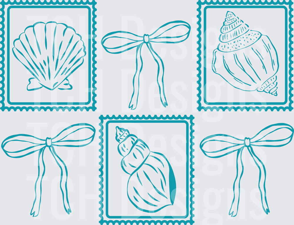 SEASHELL POSTAGE BOW