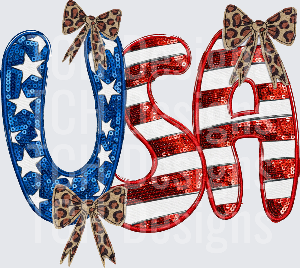 usa lep bows faux seq hwds