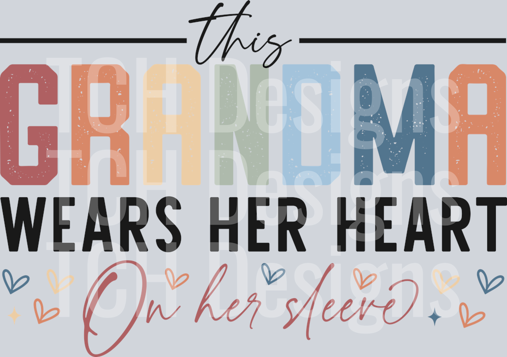 this grandma were her heart on my sleeve