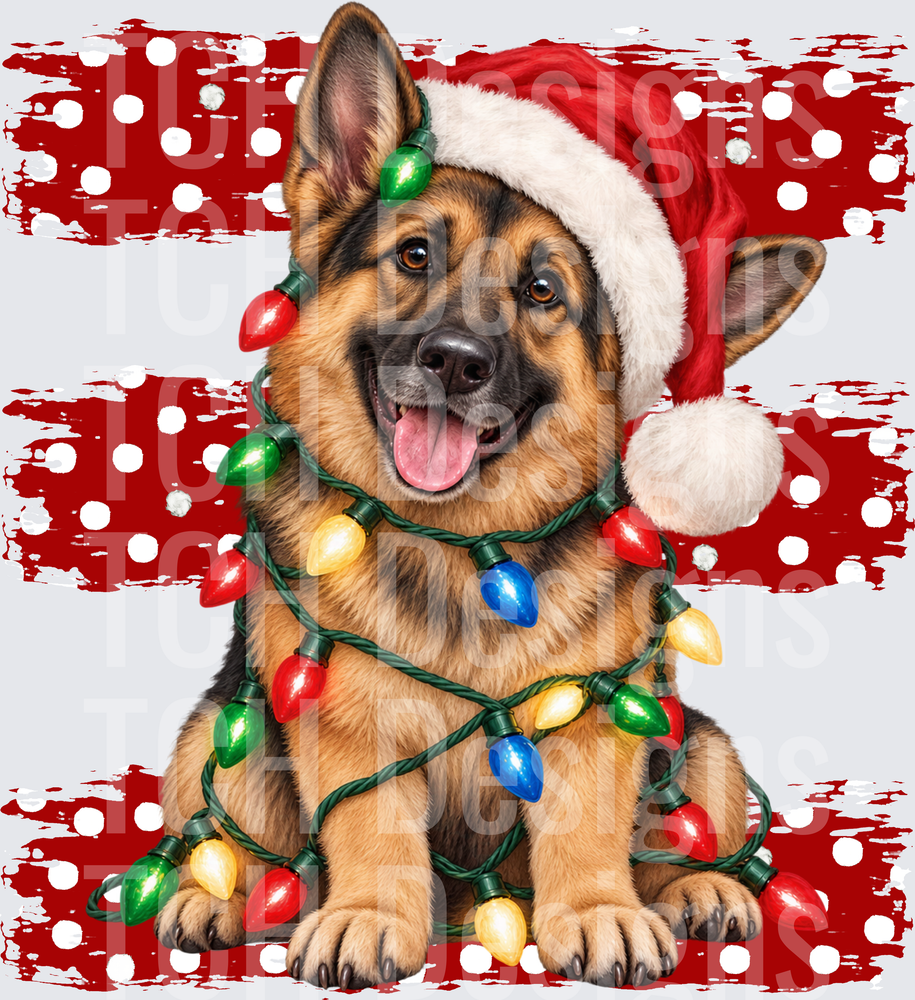 german shepherd christmas lines