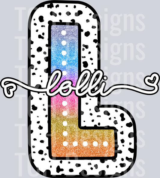 LOLLI-TIE DYE DOTTIE NAMES