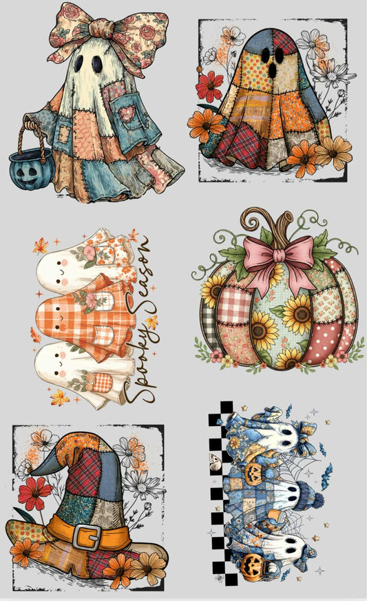 Patchwork Halloween Mini Premade Gangsheet