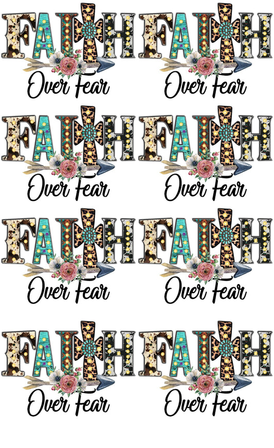 Faith over Fear Boho 36-inch premade gang sheet