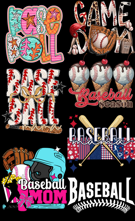 Baseball Mom 36-inch premade gang sheet