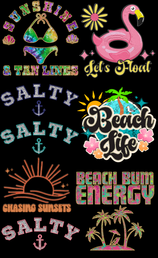 Beach Life 36-inch premade gang sheet