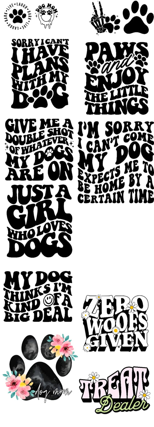 Dog Life 60-inch premade gang sheet