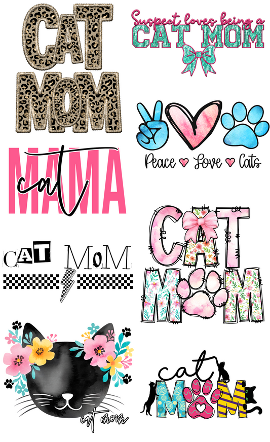 Cat Mom 36-inch premade gang sheet