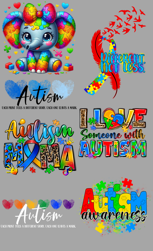 Autism Mama 36-inch premade gang sheet