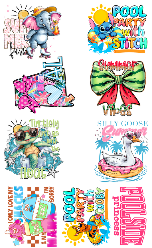 Summer Fun Pre Made Gangsheets