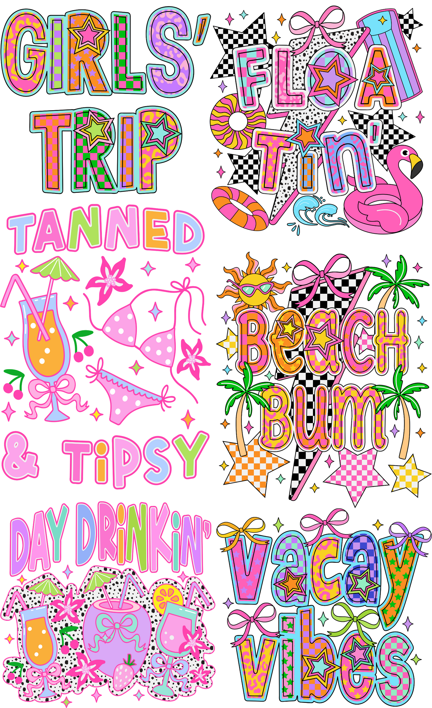 Summer Fun Pre Made Gangsheets