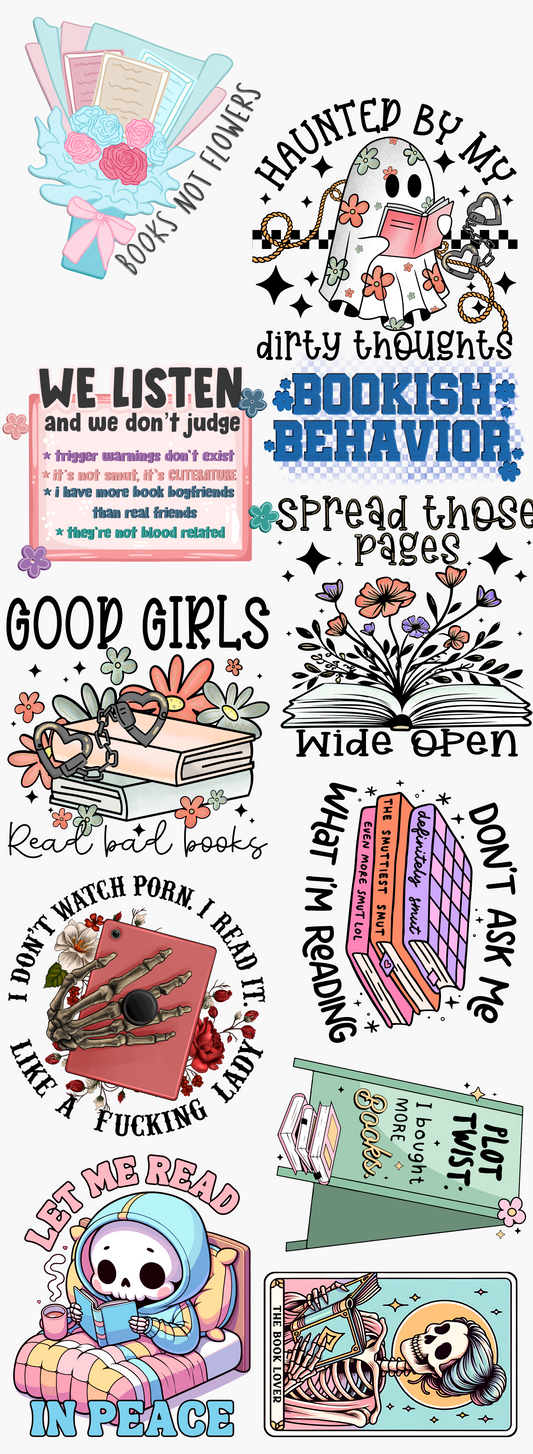 Bookish Life PREMADE Gangsheet 60 inches