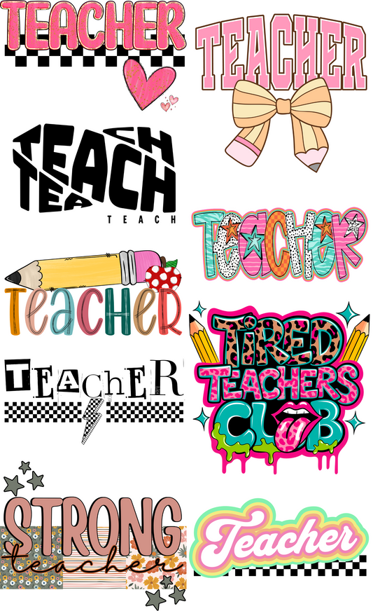 Teacher #1 36-inch premade gang sheet