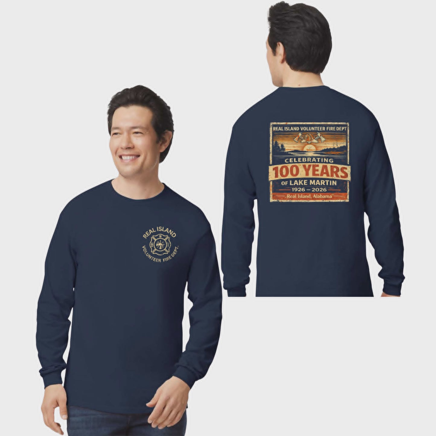 Real Island VFD Celebrating 100 years anniversary tee