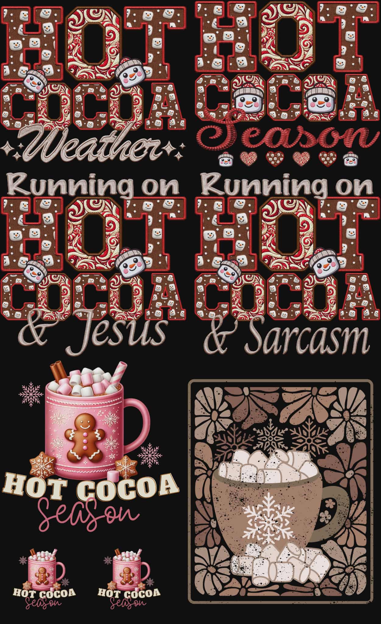 Hot Cocoa Season Premade 36 inch
