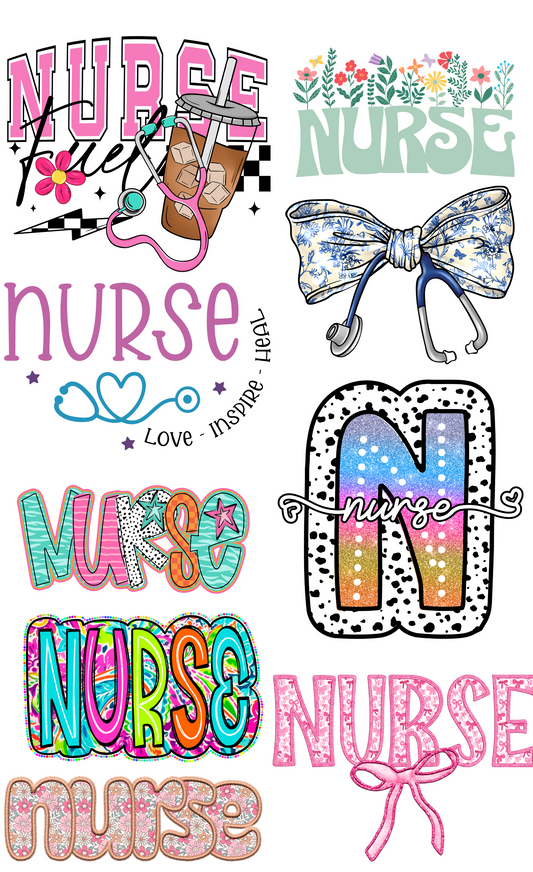 Nurse 36-inch premade gang sheet