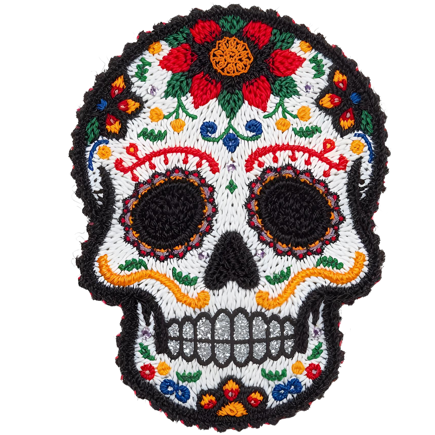 BLACK SKULL FAUX YARN