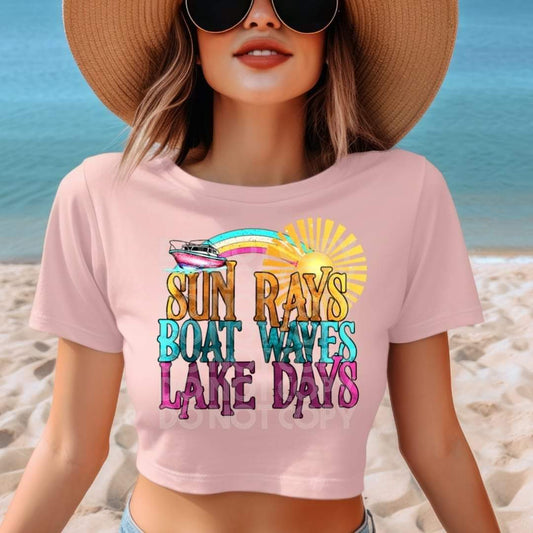 Sun Rays, Boat Waves, Lake Days Tee