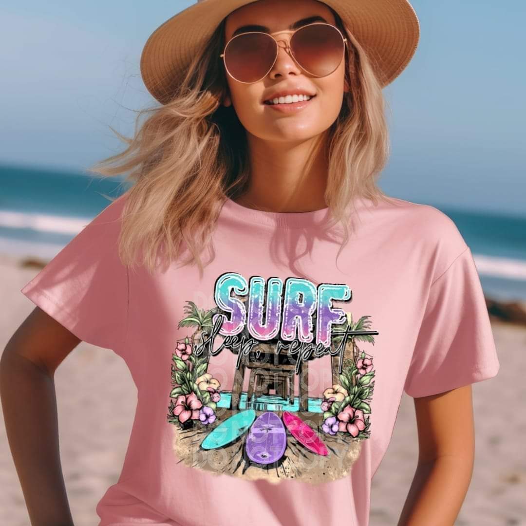 Surf, Sleep, Repeat Tee