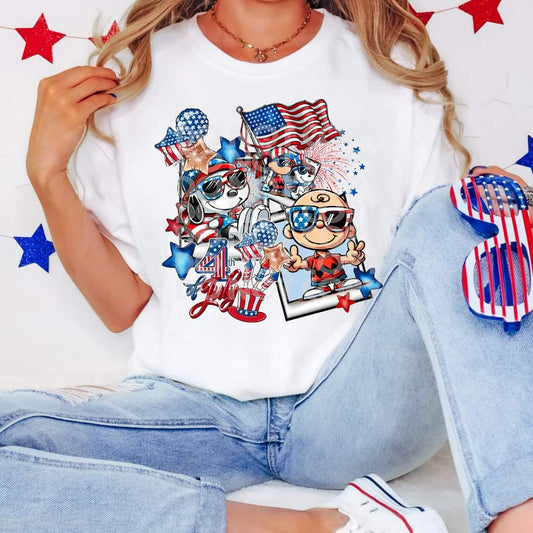 4th of July Charlie Brown Tee