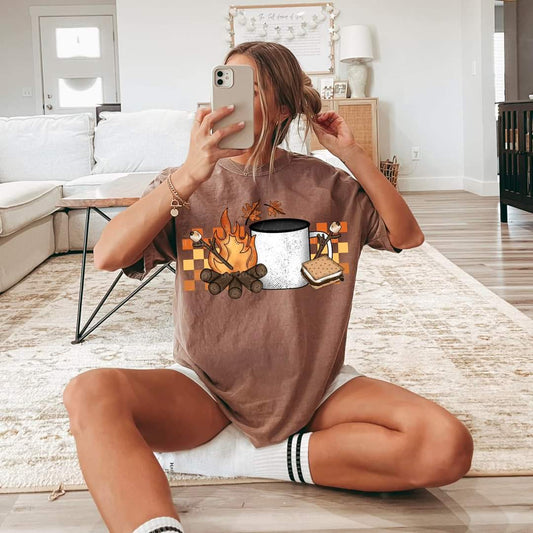 Campfire and Smores tee