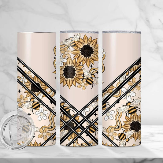 Bees and Sunflowers tumbler