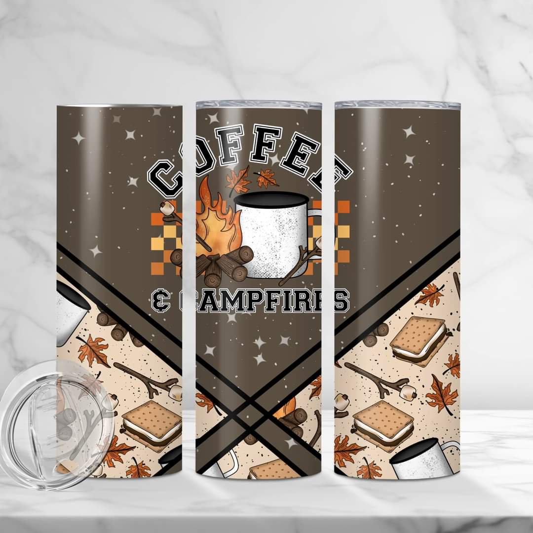 Coffee and Campfires tumbler