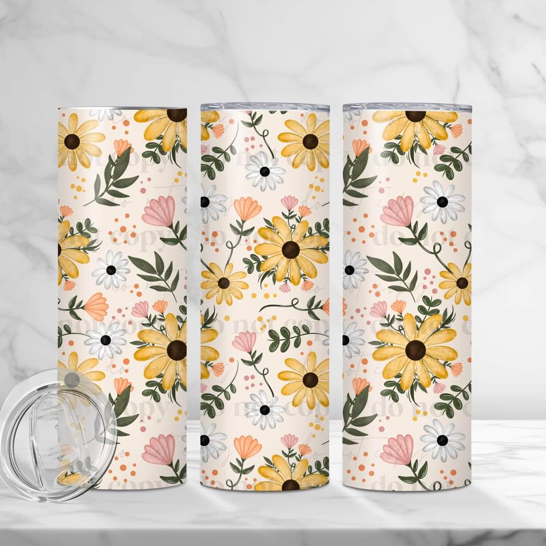 Falling Flowers tumbler