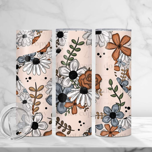 Fall Flowers tumbler