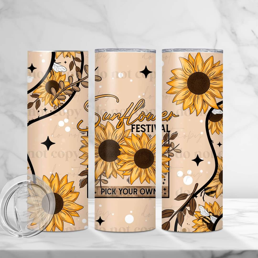 Sunflower Festival tumbler