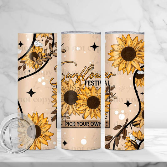 Sunflower Festival tumbler