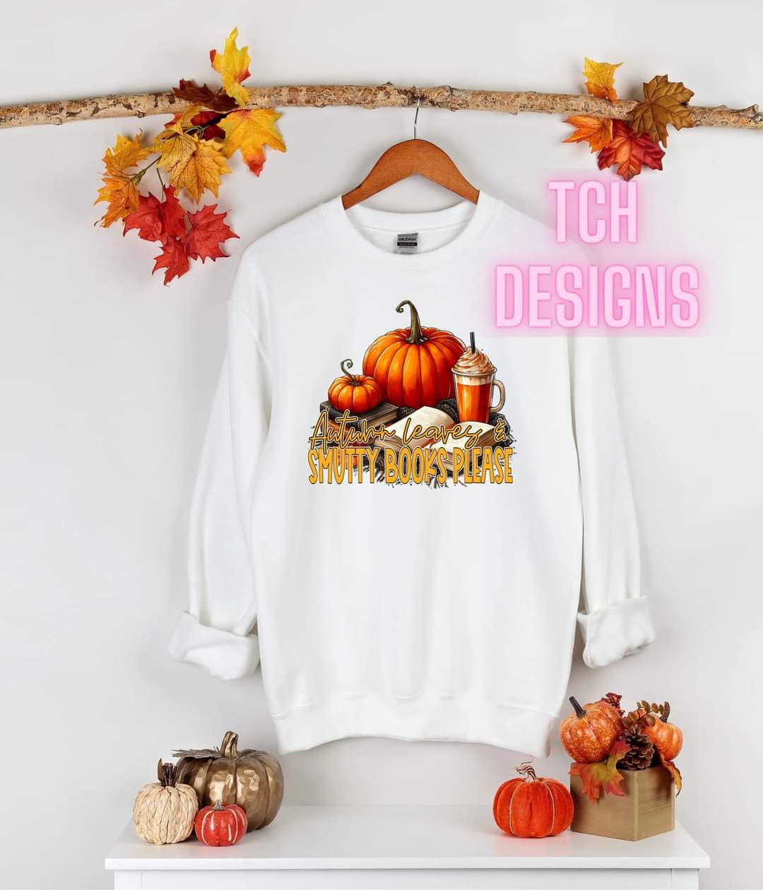 Autumn Leaves and Smutty Books Tee