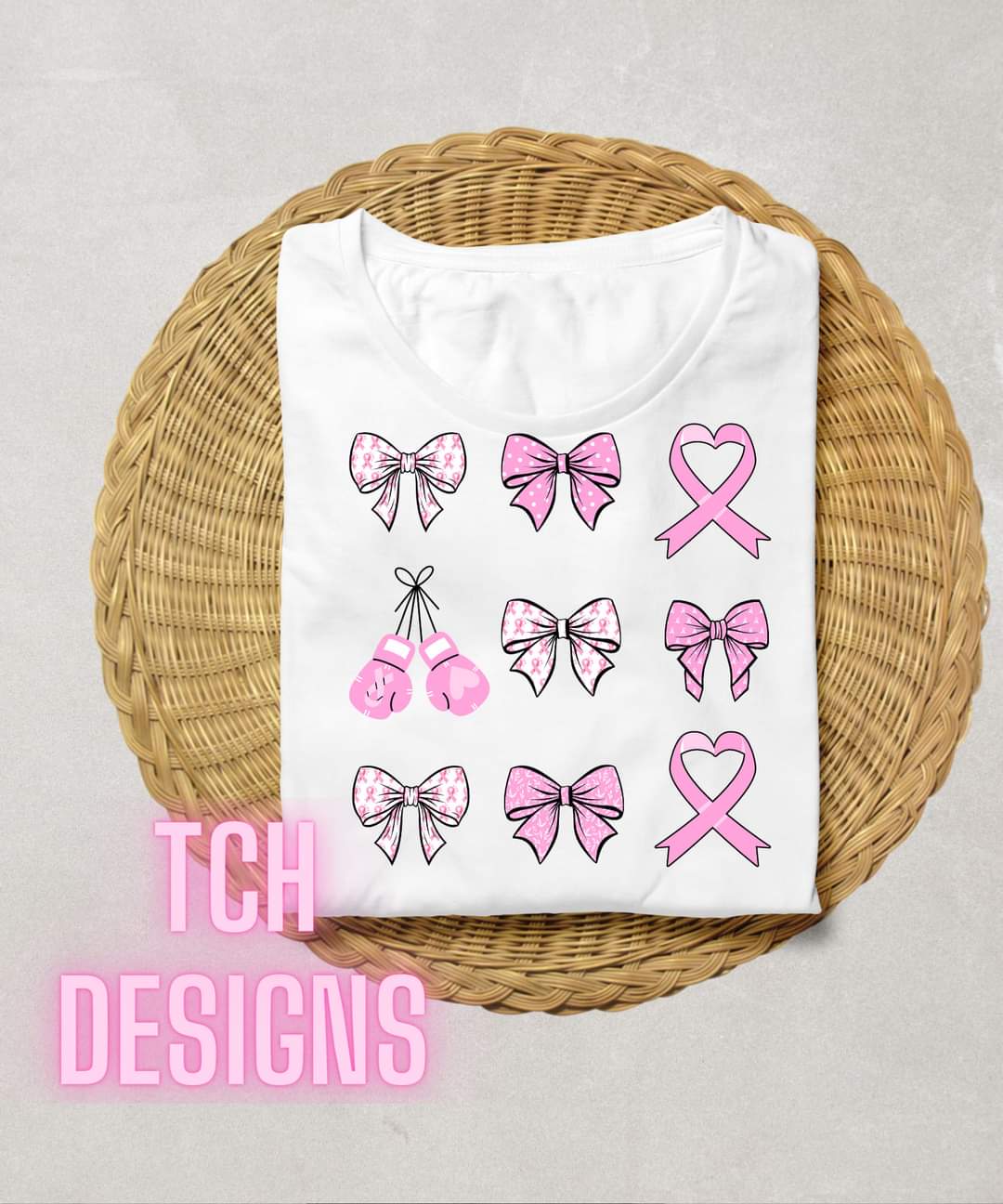 Breastfeeding Cancer Awareness Bows Tee