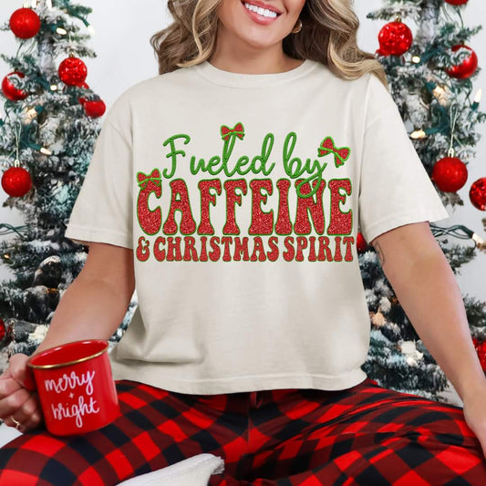 Fueled by caffeine and Christmas spirit Tee