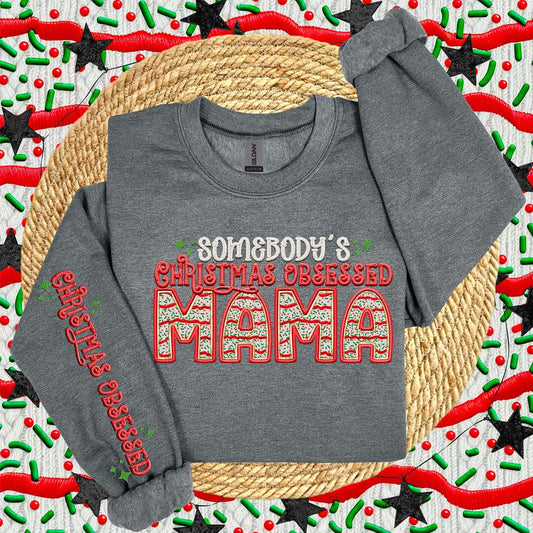 Christmas Obsessed Mama Tee