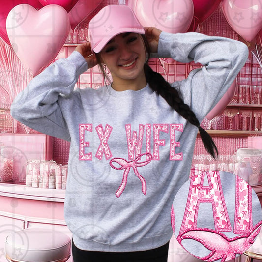 Ex-Wife Valentines Bow Tee