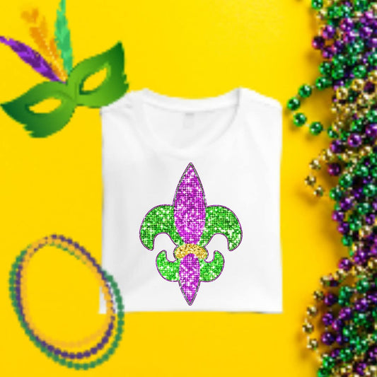 Mardi Gras Fleur de lis Tee