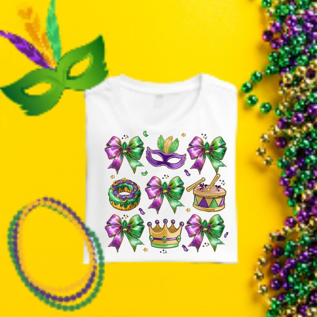 Mardi Gras Bow Tee