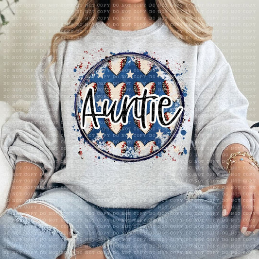 Baseball Auntie Tee