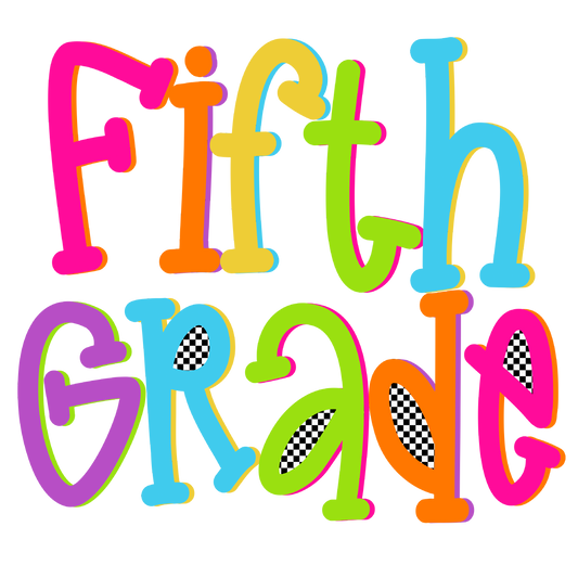 UVDTF Colored Checkered School Grades and Names UVDTF transfer