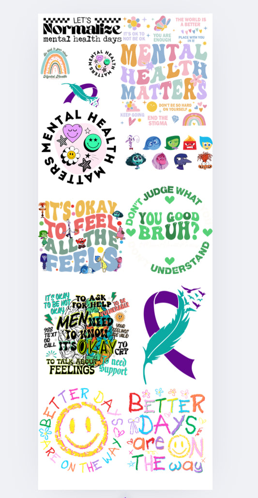 Mental Health 1 60-inch premade gang sheet