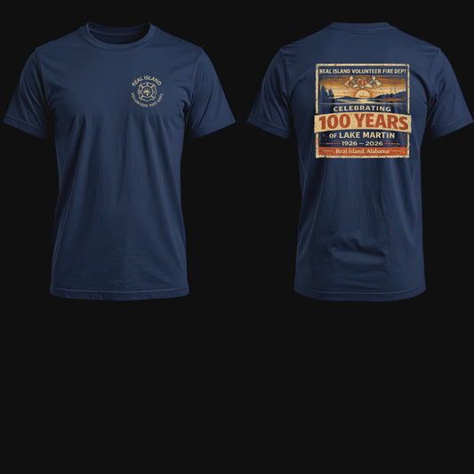 Real Island VFD Celebrating 100 years anniversary tee
