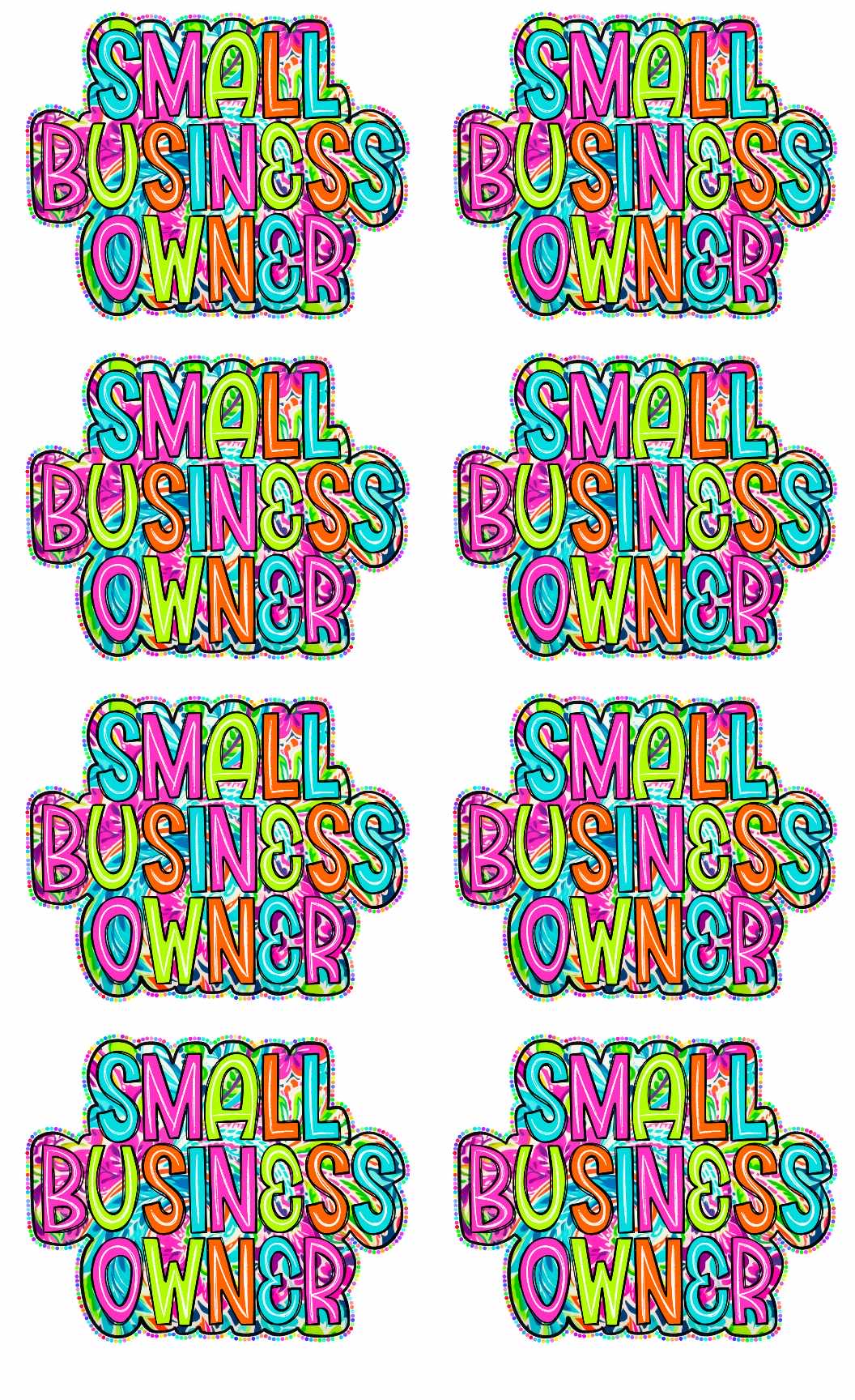 Premade Gangsheet Marquee Small Business 2