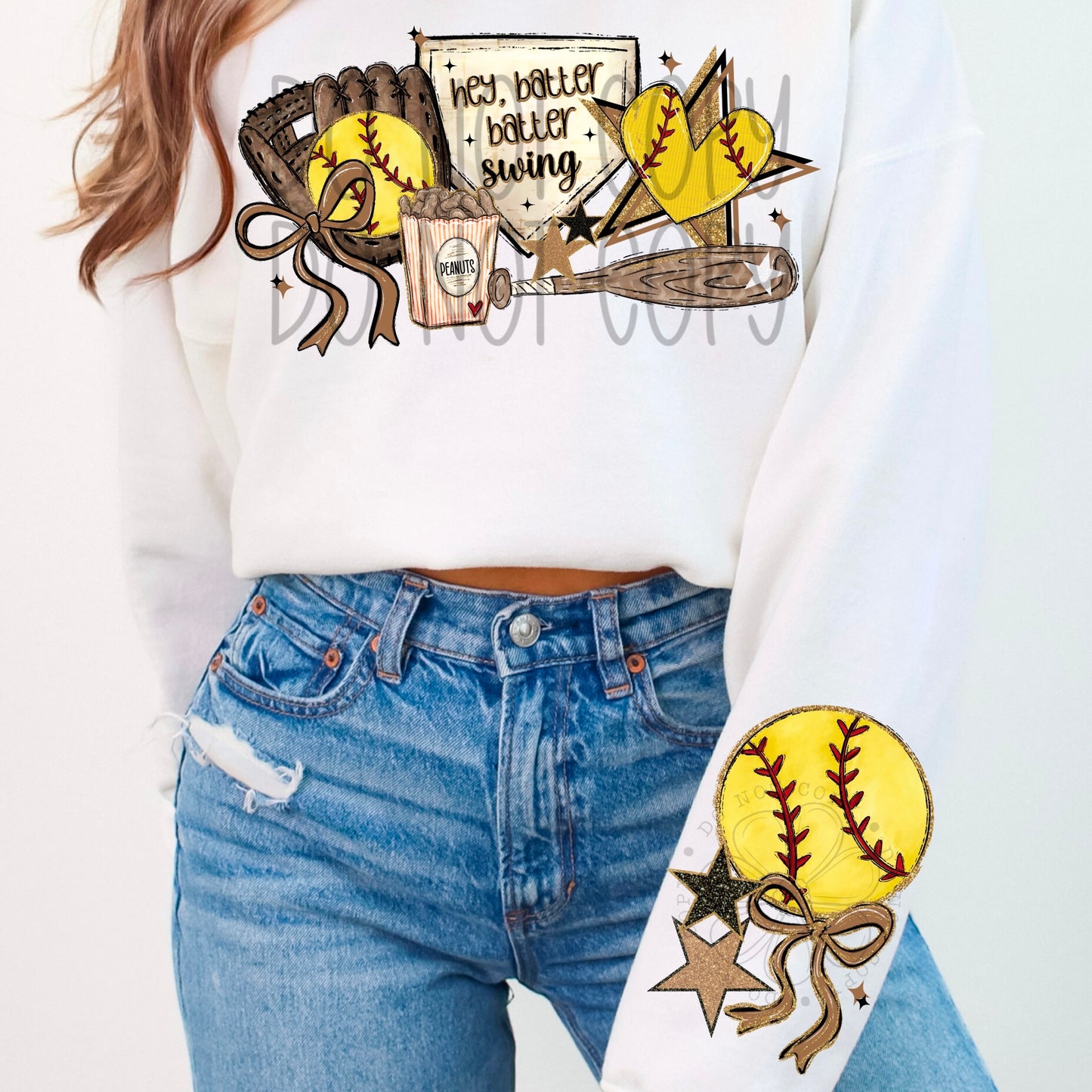 hey batter  softball sports mom COLLECTION DTF SINGLE