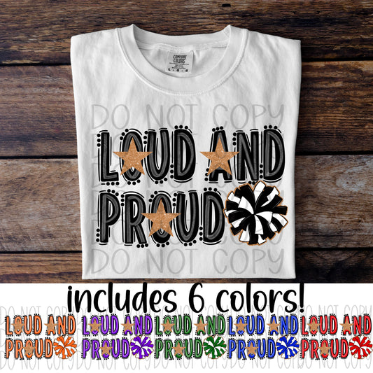 loud and proud sports mom COLLECTION DTF SINGLE