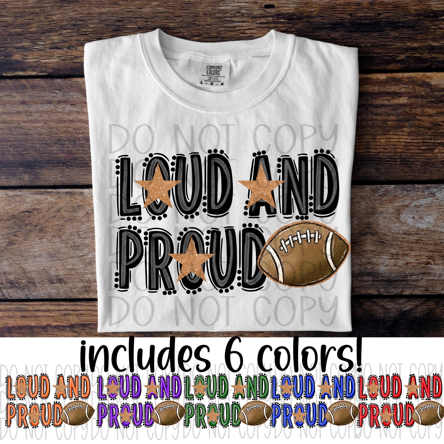 loud and proud sports mom COLLECTION DTF SINGLE