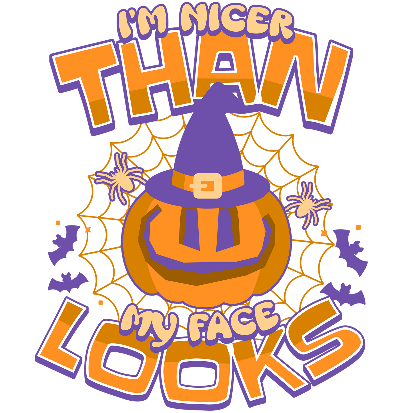UVDTF I.m nicer than my face looks halloween UVDTF transfer