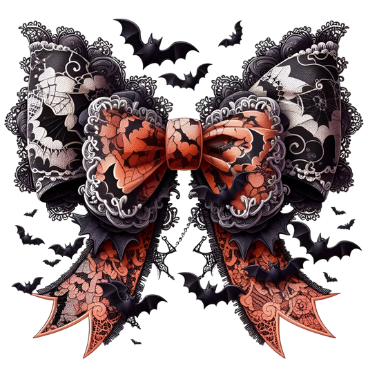 UVDTF Lace Halloween Bow UVDTF transfer